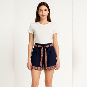 NWT CHUFY KATHMANDU HEIGHTS Keket Shorts 
Pleated Navy Boho Belted Tie‎ MEDIUM